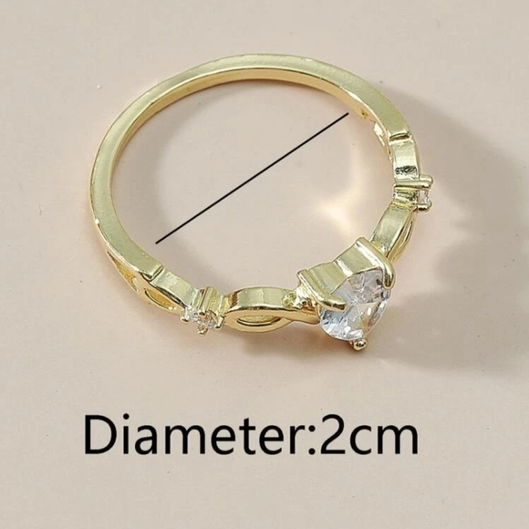 HEART Ring with zircon - Picture 5 of 6